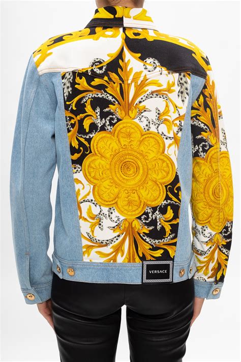 versace winter jacket womens|versace denim jacket women's.